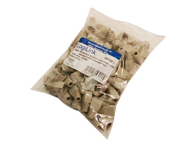 LogiLink RJ45 plug strain relief boot 5.8 mm grey (100 Pack)