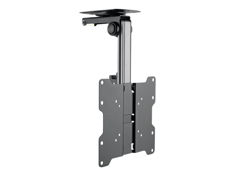 Schwaiger LWHD3720 513 - Beslag - for fladt panel - stål - sort - skærmstørrelse: 17-37 - loftsmonterbar