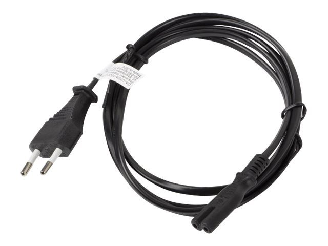 Lanberg - Strømkabel - Europlug (han) til power IEC 60320 C7 - 10 A - 1.8 m - sort - Europa