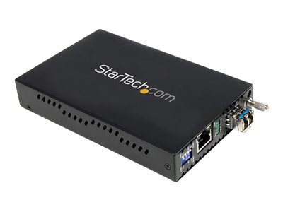 StarTech.com 1000 Mbps Single-Mode Copper to Fiber Media Converter - (1000Base-T) to LC Fiber Converter (ET1000S40LC2) Fibermedieomformer Gigabit