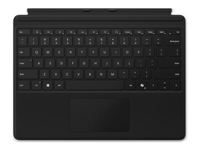 Microsoft Surface Pro Keyboard - Tastatur - med trackpad, accelerometer - bagbelyst - QWERTY - Nordisk - sort - for Surface Pro 10 for Business