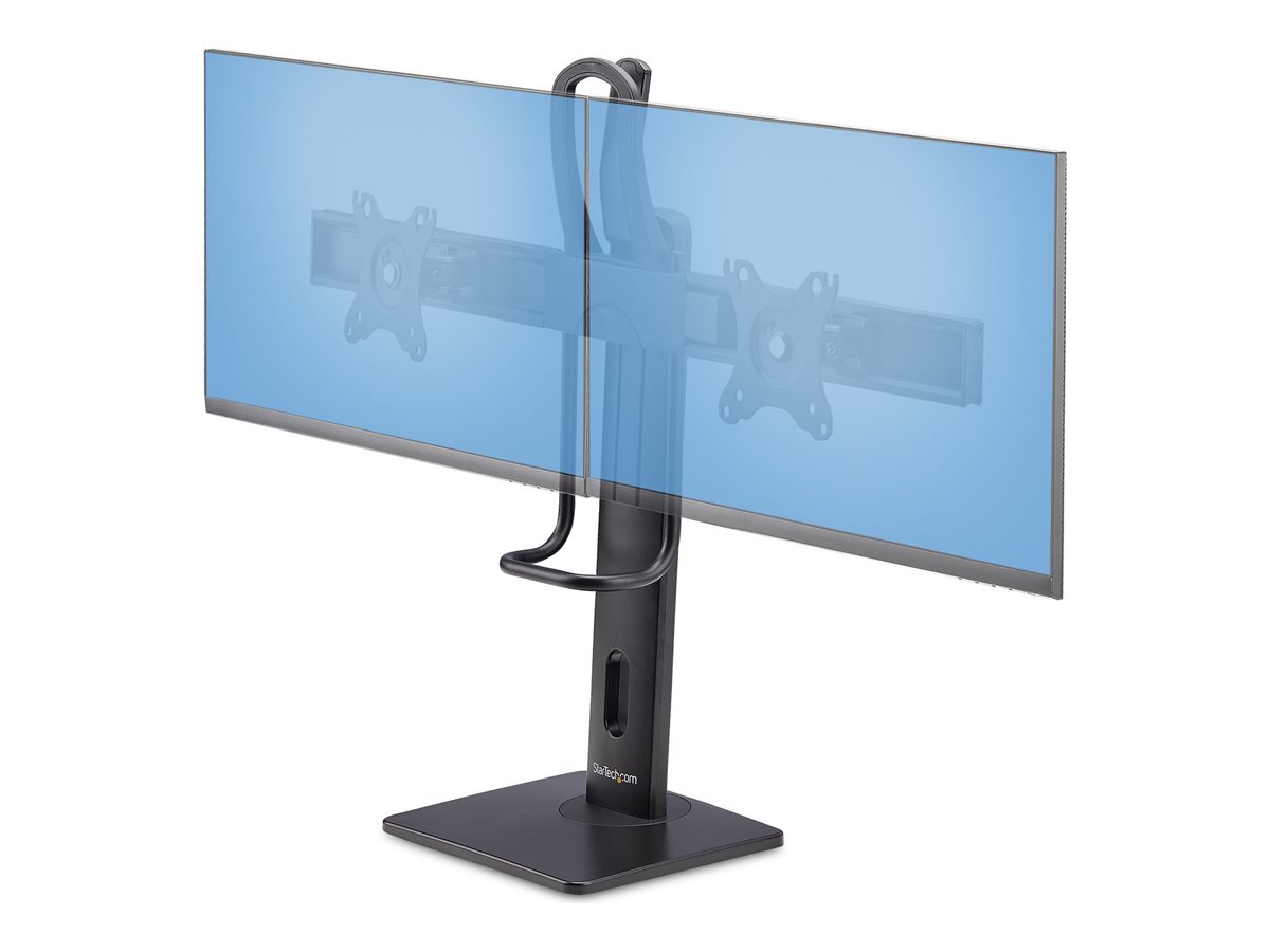 StarTech.com Crossbar Dual Monitor Desk Stand Double 27inch Screens/VESA stand - for 2 monitors - black
