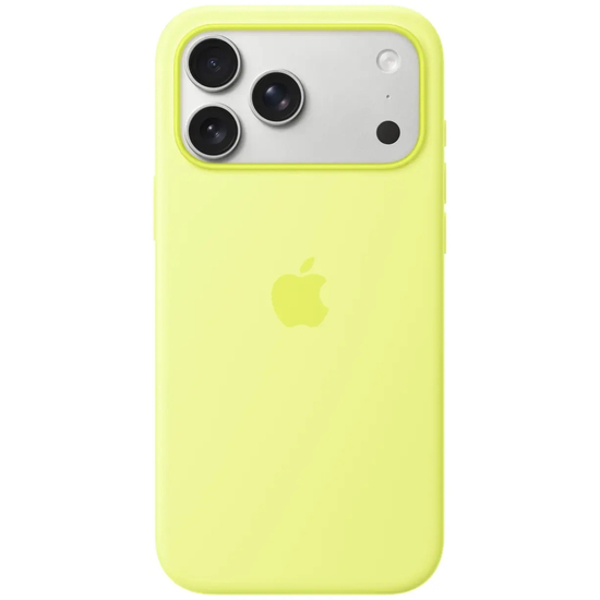 Apple iPhone 17 Pro Max Silicone Case with MagSafe - Neon Yellow