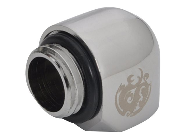 Bitspower BP-WTP-C39 - Flydende kølesystems vinklet forlænger - skinnende sølv