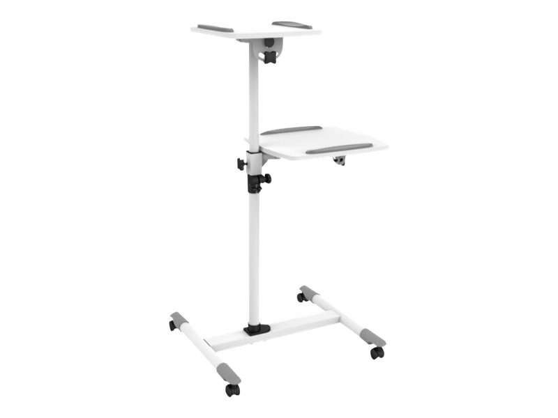 Projektor- og laptopvogn TECHly - universel, hvid
