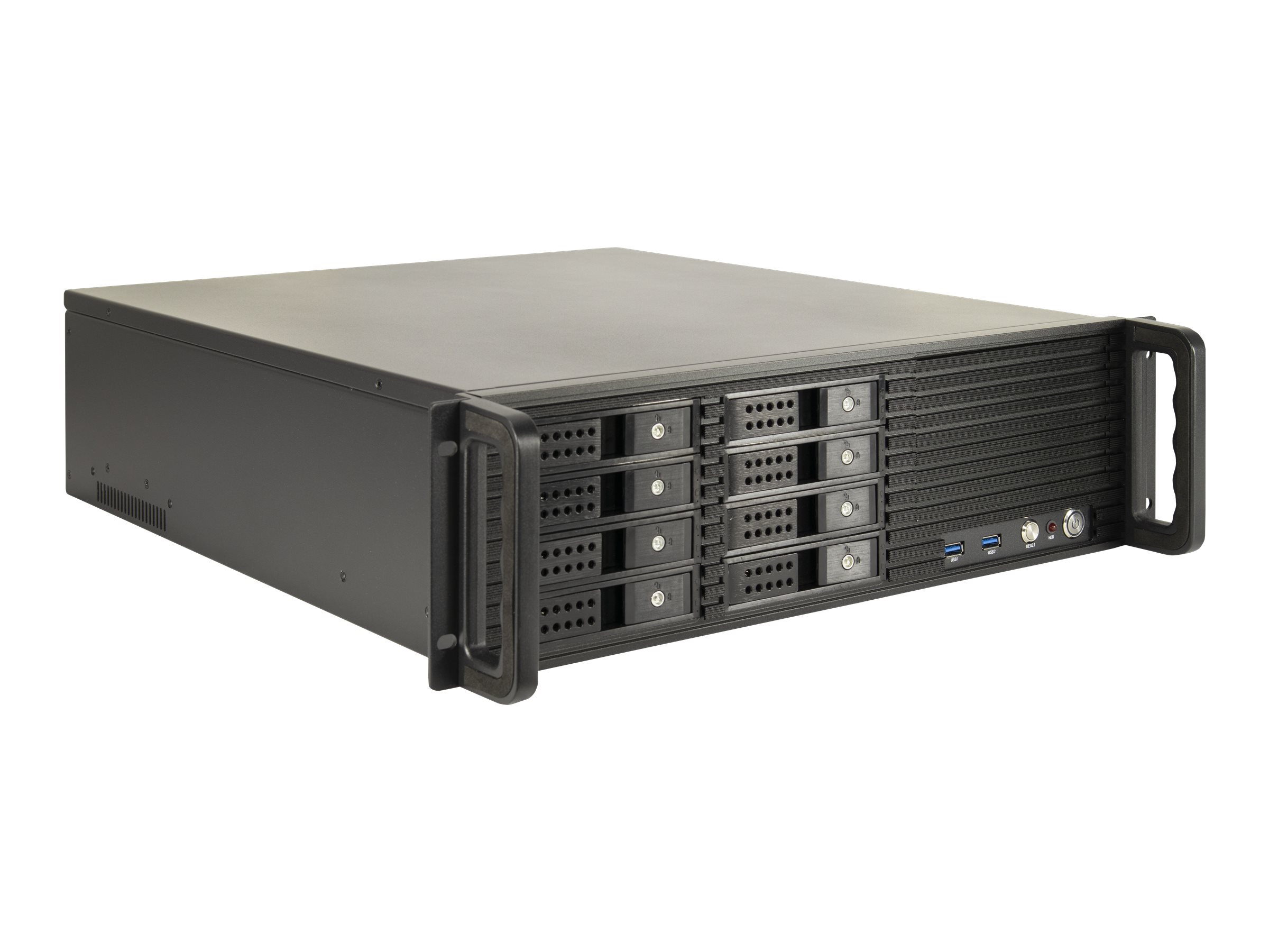 Inter-Tech IPC 3U-3508 - Rack-monterbar - ATX - SATA/SAS - hot-swap - ingen strømforsyning (ATX) - USB