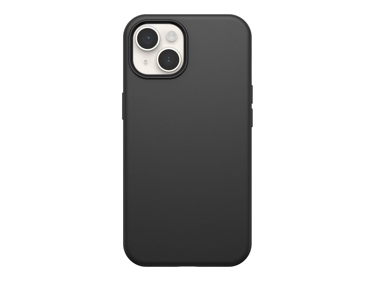 OtterBox Symmetry Series - Bagsidecover til mobiltelefon - polykarbonat, syntetisk gummi - sort - for Apple iPhone 13, 14, 15, 16e
