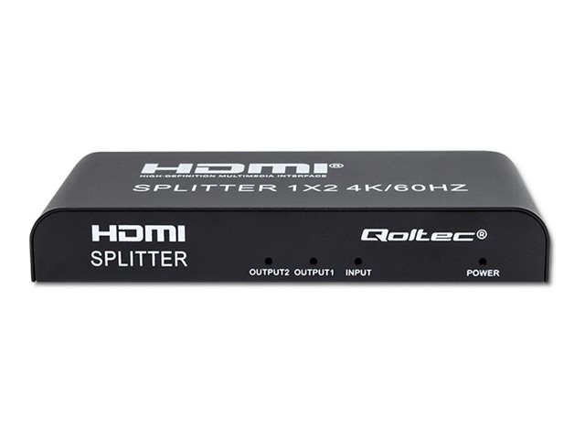 HDMI splitter 1×2 - Qoltec - 4K 60 Hz, aktiv