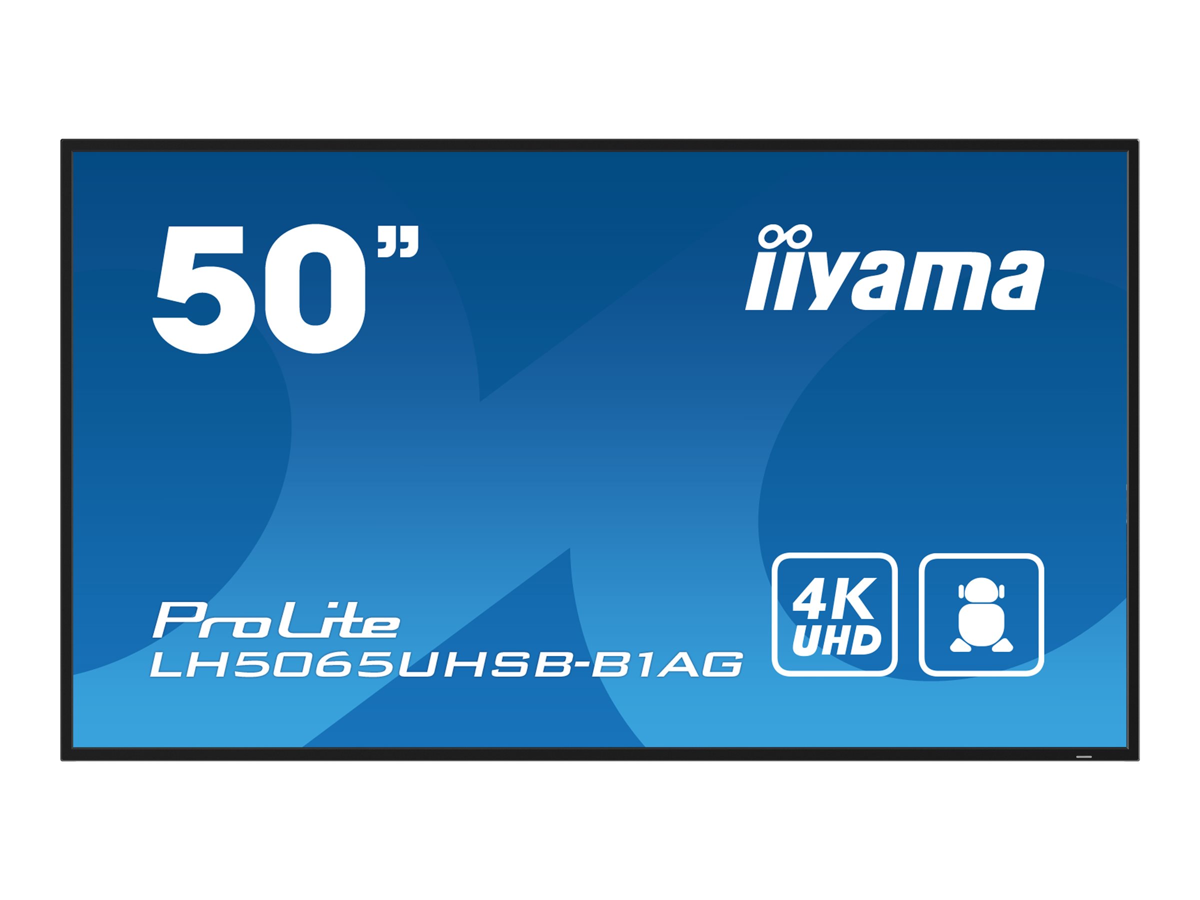 iiyama ProLite LH5065UHSB-B1AG 50" Class (49.5" viewable) LED-backlit LCD display - 4K - for digital signage