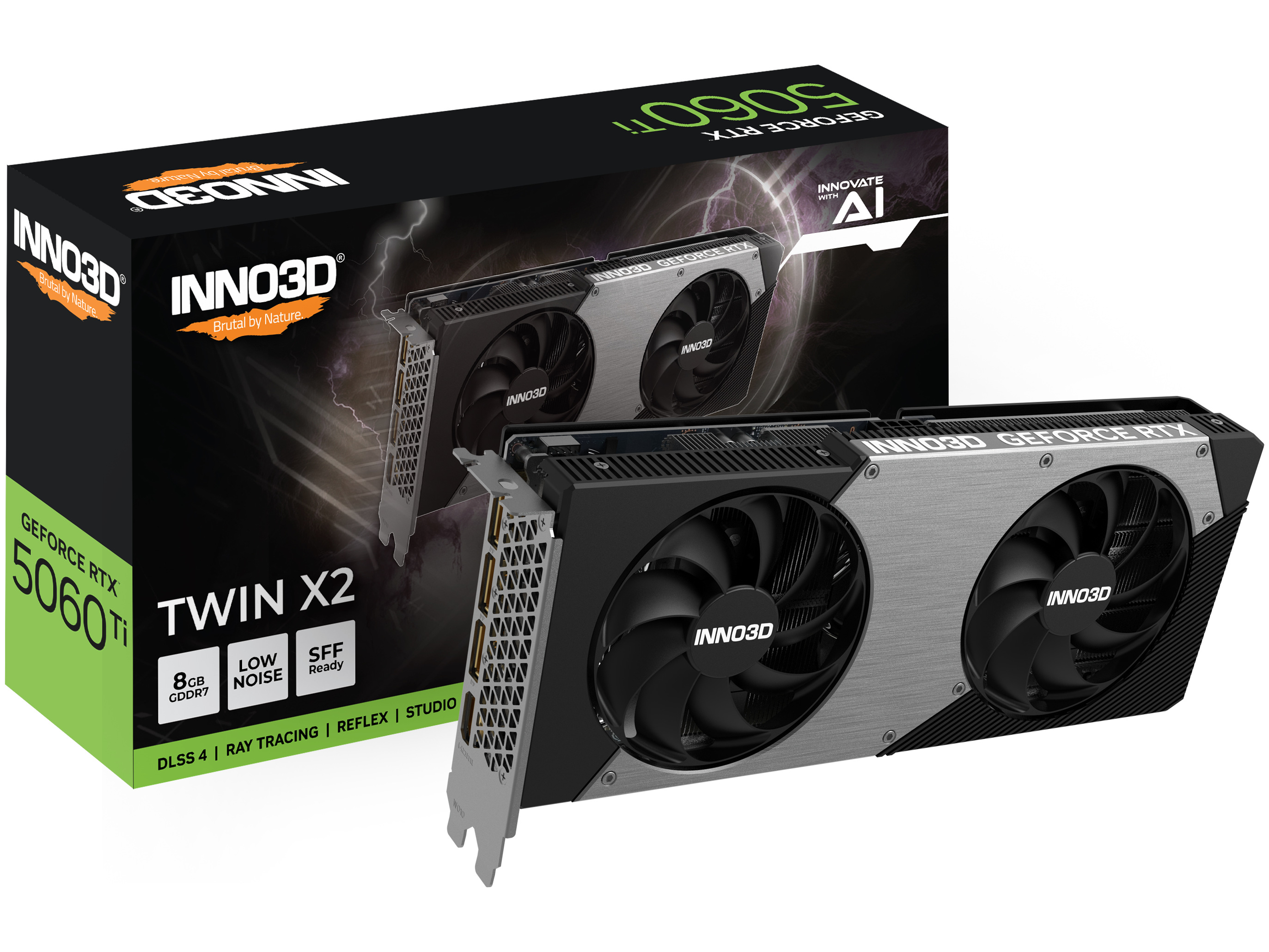Inno3D GeForce RTX 5060 Ti Twin X2 - 8GB GDDR7 RAM - Grafikkort