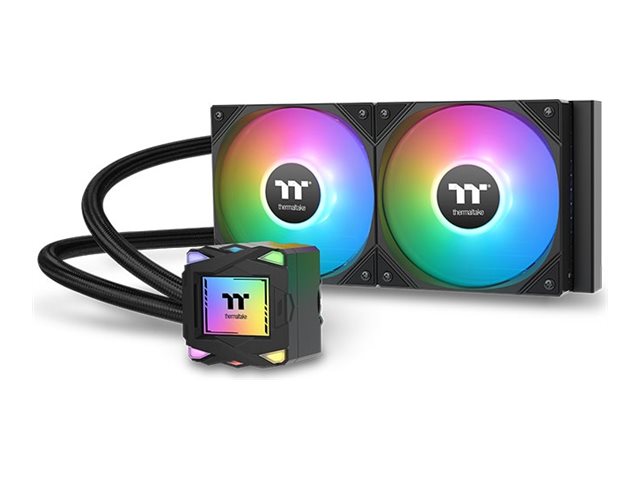 Thermaltake LA240 ARGB Sync - Processors flydende kølesystem - Radiatorstørrelse: 240 mm - (for: LGA1851, LGA1700, LGA1200, LGA1156, LGA1155, LGA1151, LGA1150, AM5, AM4, LGA2066, LGA2011, LGA2011-3, AM3+, AM3) - kobber - 120 mm