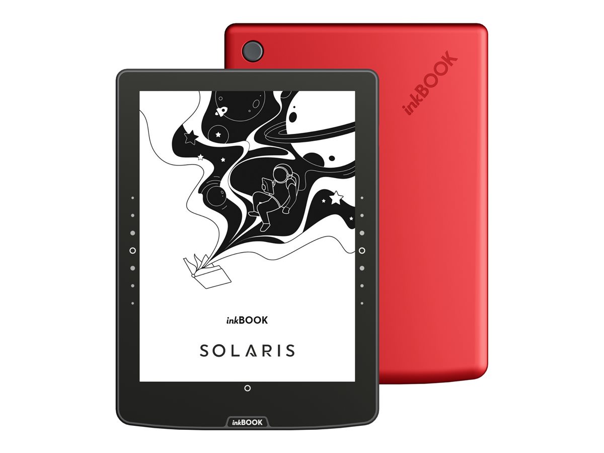 inkBOOK Solaris - eBook læser - inkBOOK OS - 32 GB - 6 monokrom E Ink Carta EPD (1024 x 758) - touch screen - Wi-Fi, Bluetooth - rød