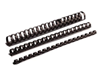 Fellowes plast spiralrygge, 25 mm, max. 240 ark - 50 stk/pak, Sort