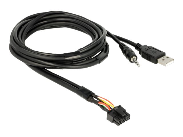Delock USB/audioforlængerkabel 1.5m Sort