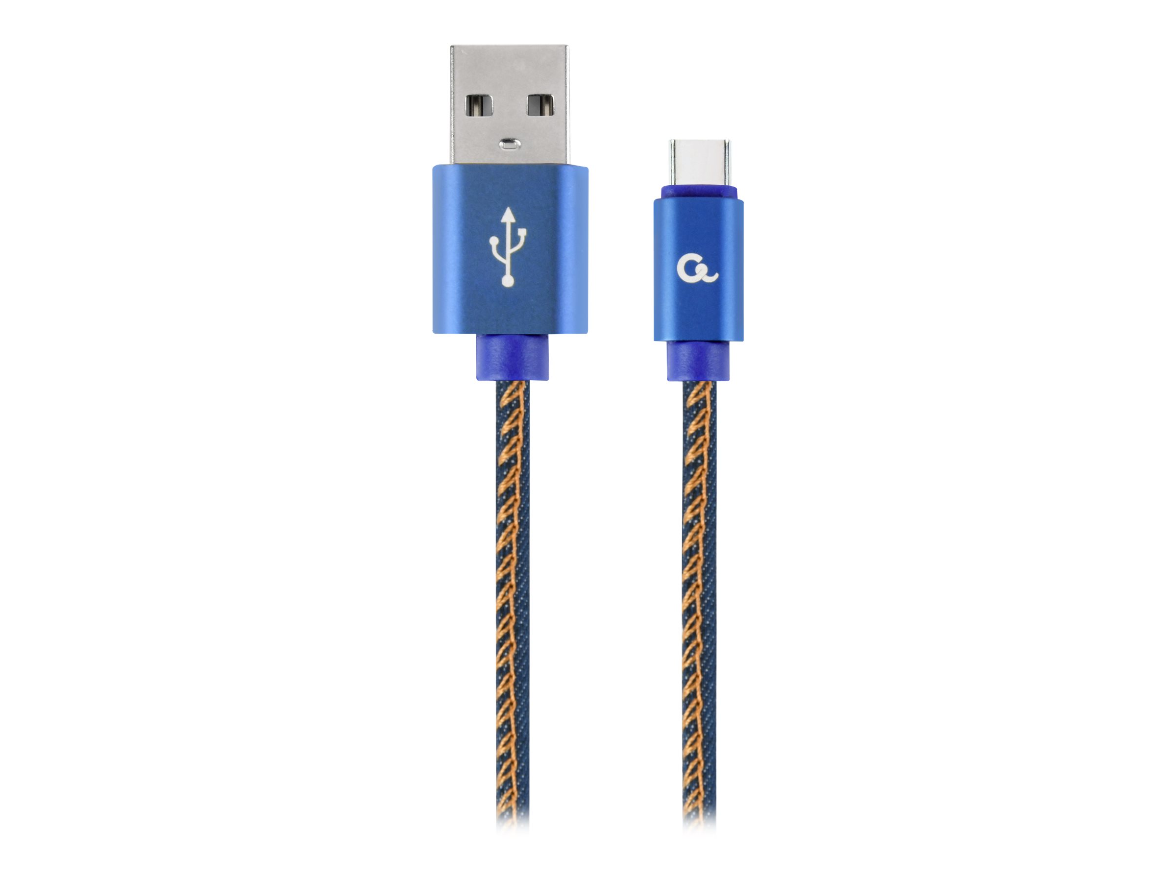 Cablexpert Premium jeans (denim) USB Type-C kabel 1m Blå