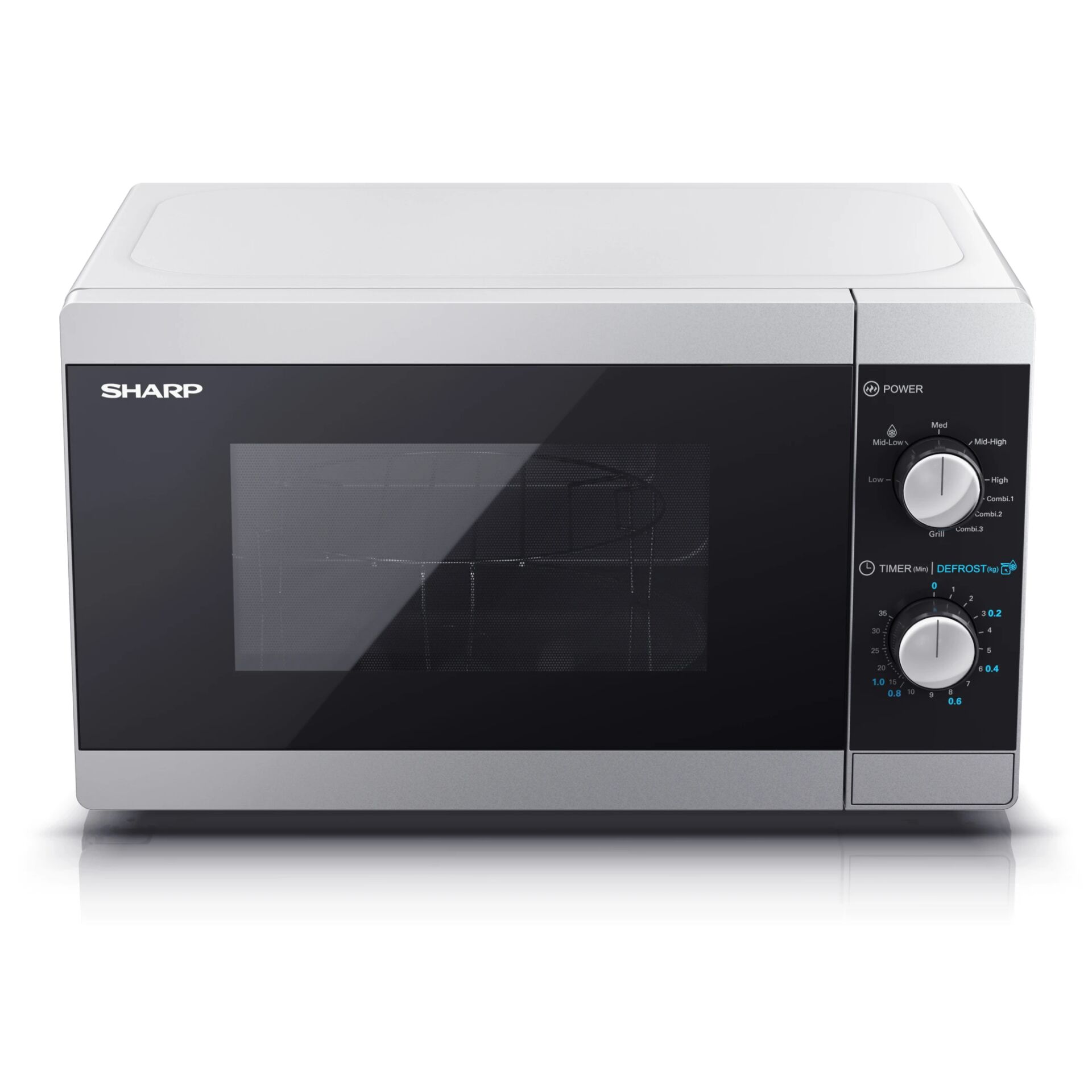 Sharp YC-MG01E-S - microwave oven with grill - freestanding - silver/black