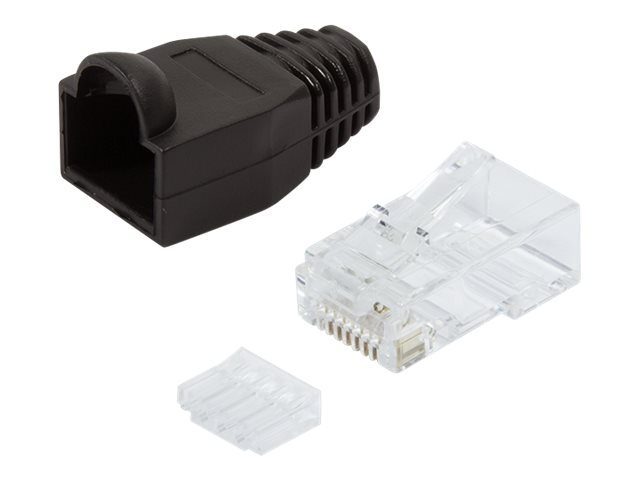 RJ45 modularstik - 8P8C, CAT6 uskærmet, Sort afl. (100 stk.)