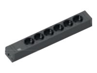 Bachmann CONNECT LINE Strømfordelingsenhed 6-stik Sort 2m