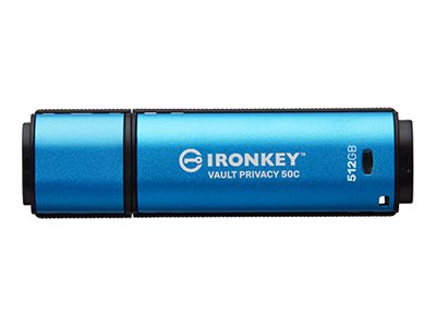 Kingston IronKey Vault Privacy 50C IKVP50C 512GB USB 3.2 Gen 1 Blå