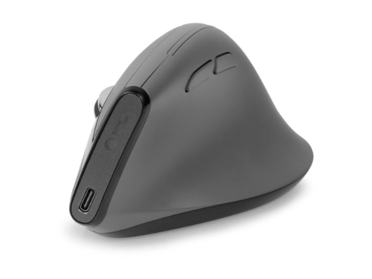 Bakker Elkhuizen BakkerElkhuizen Grip Pro - Vertical mouse - Optisk - 6 knapper - Grå