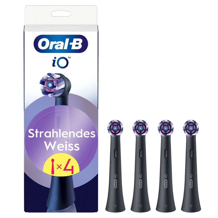 Oral-B IO Radiant white Schwarz   4 stk.
