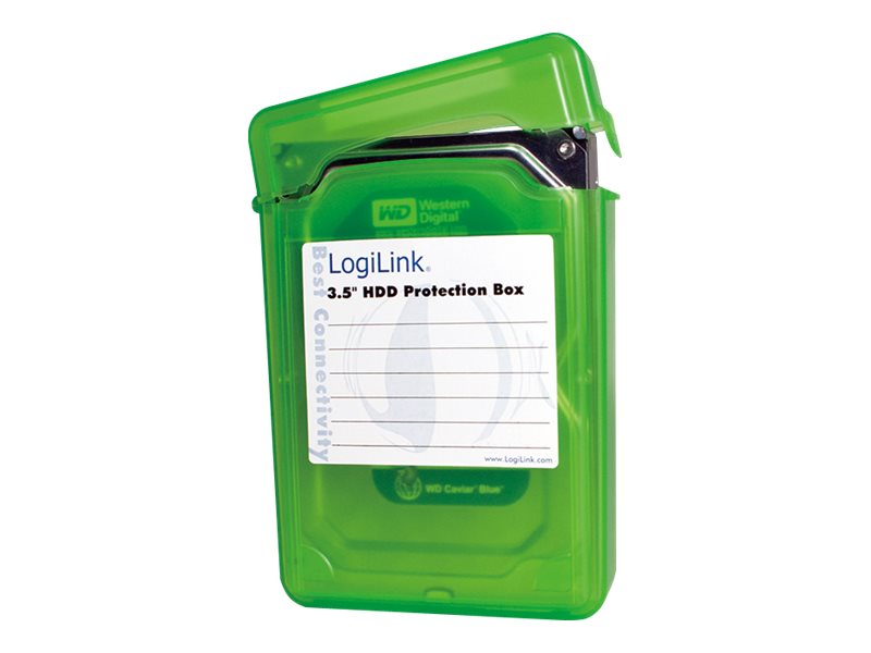 HDD protection box for 3.5" HDDs, green