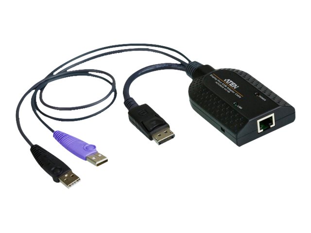 ATEN KA7169 DisplayPort USB Virtual Media KVM Adapter Cable Smart Card Reader (CPU Module) KVM / audio / USB forlænger
