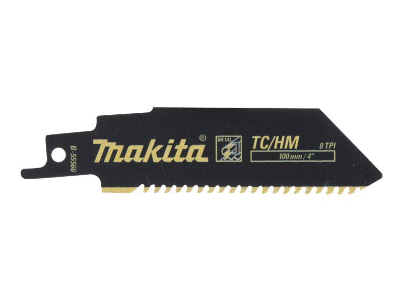 Makita - Sabelsavsklinge - for træ, metal, rustfrit stål, støbejern, kompositmaterialer - længde: 100 mm - for Makita DJR186Z, DJR187Z, DJR188Z, JR3051TK, JR3061T, JR3070CT