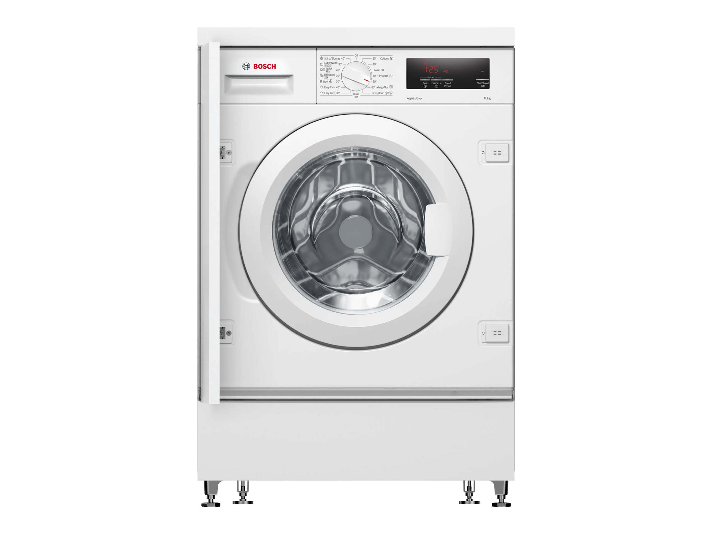 Bosch Serie | 6 WIW24342EU - Vaskemaskine - indbygget - Niche - bredde: 60 cm - dybde: 58 cm - højde: 82 cm - frontbetjening - 8 kg - 1200 rpm - hvid