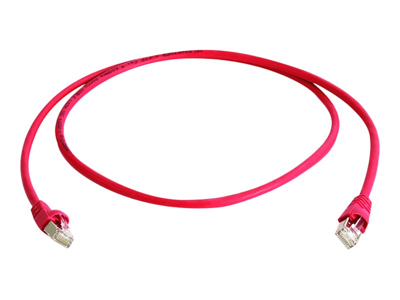 Telegärtner DataVoice Office CAT 6a Kabel med afskærmning med folie og kobberfletning (SFTP 5m Patchkabel Rød RAL 3018