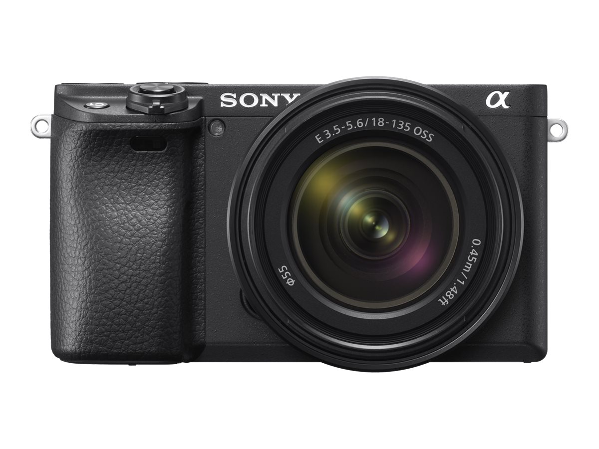 Sony a6400 ILCE-6400 - Digitalkamera - spejlløst - 24.2 MP - APS-C - 4K / 30 fps E 18-135 mm OSS-objektiv - Wi-Fi, NFC, Bluetooth - sort