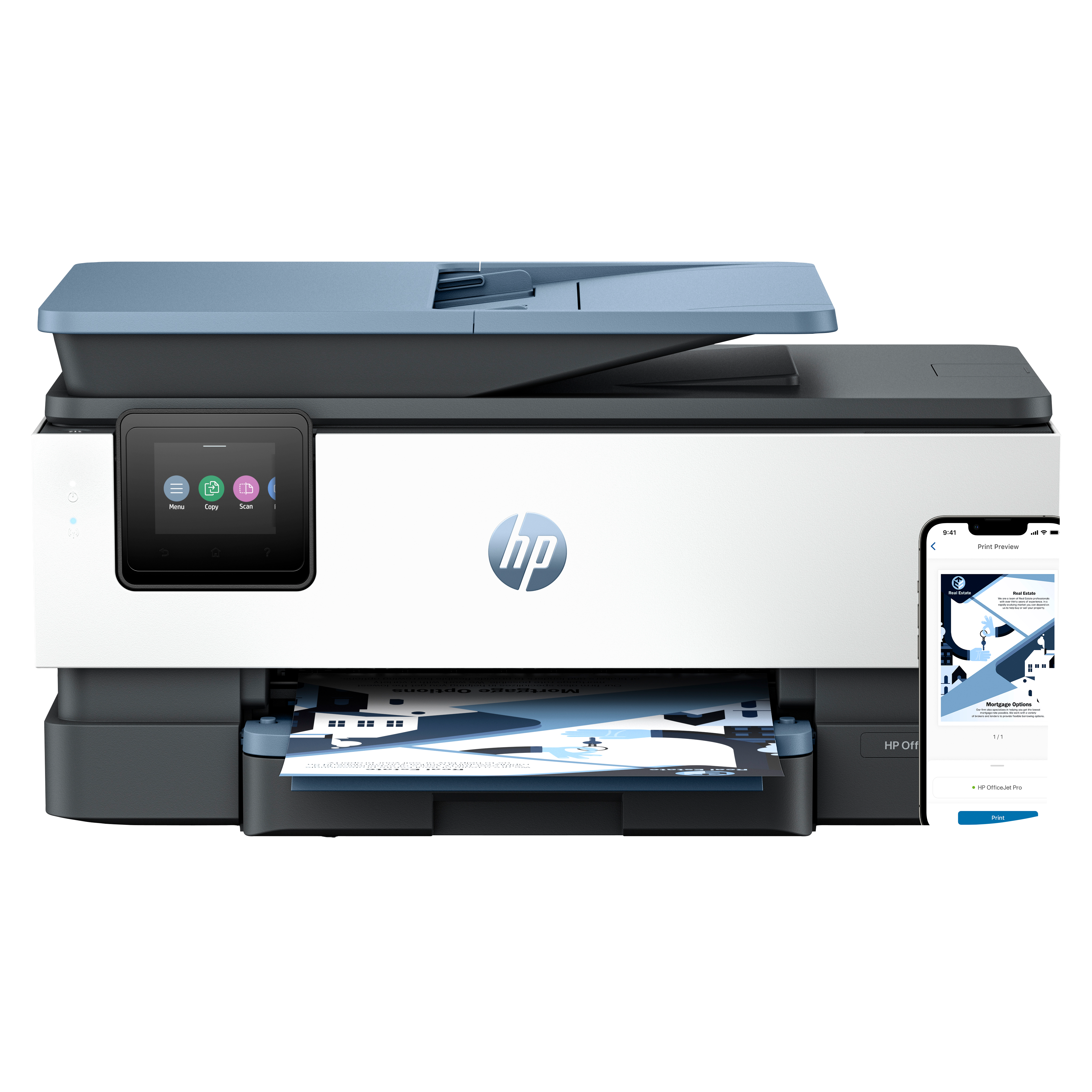 HP Officejet Pro 8125e All-in-One - Color inkjet | Wi-Fi(ac) | LAN | 225 sheets Multifunktion - Farve - Blæk