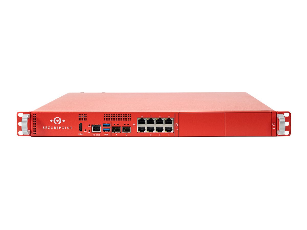 Securepoint UTM Security Appliances RC1000R G6 - Sikkerhedsudstyr - 8 porte - 1GbE, 2.5GbE - 1U - rackmonterbar