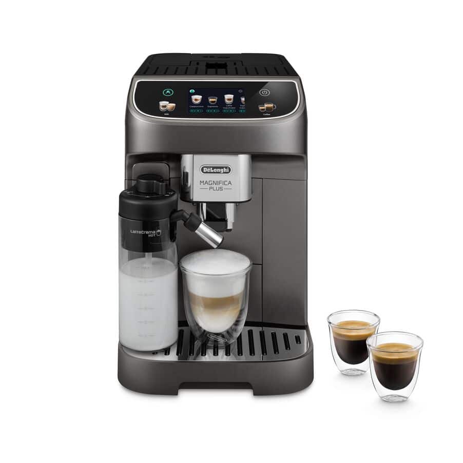 De’Longhi ECAM 320.70.TB, Espressomaskine, 1,9 L, Kaffebønner, Malet kaffe, Indbygget kværn, 1450 W, Sort, Grå