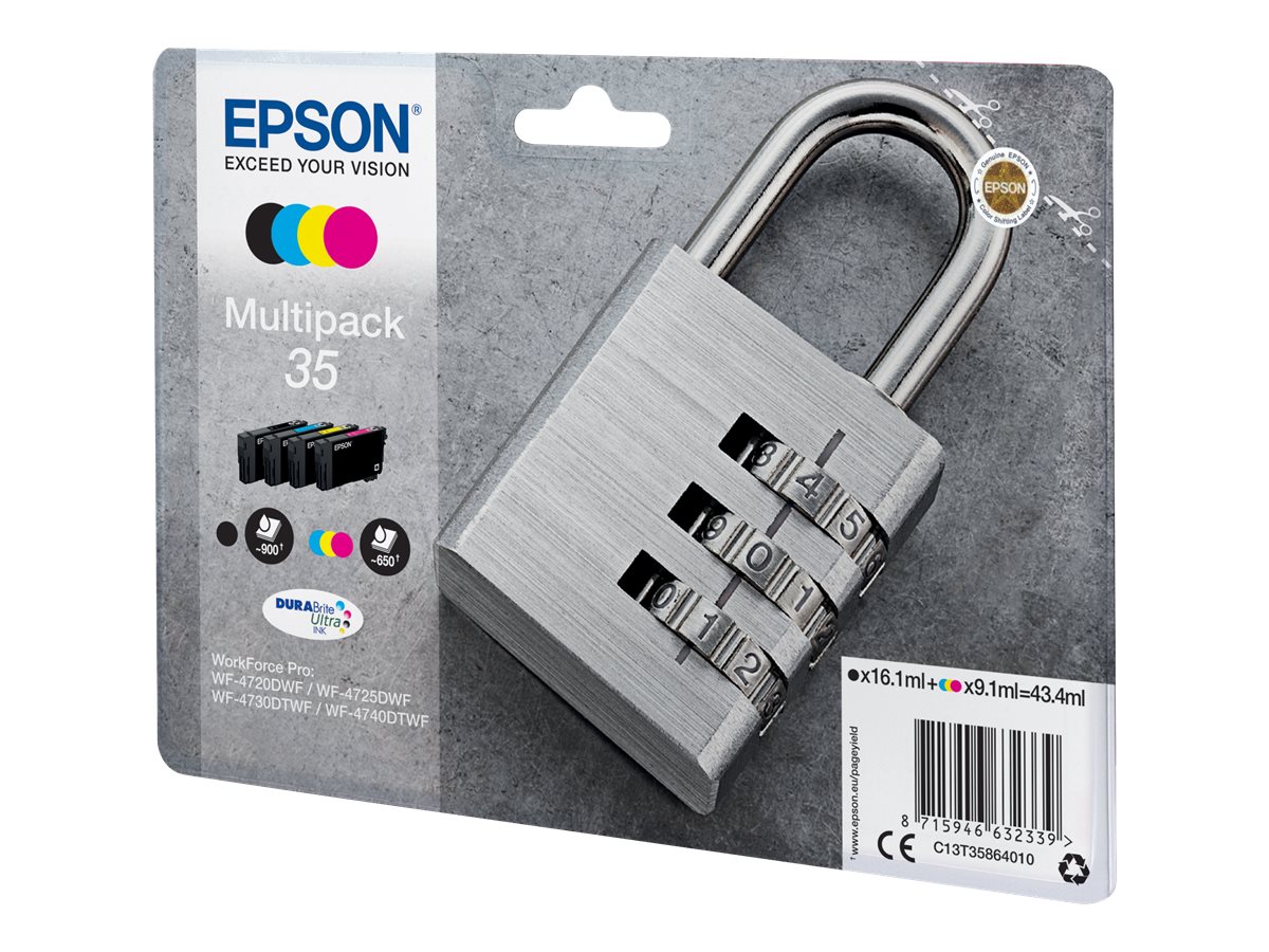Epson 35 Multipack Sort Gul Cyan Magenta Blæk C13T35864020