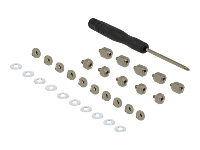 DeLOCK - Monteringspakke for harddisk (Inkluderer 10 x M.2 skruer + 10 afstandstykker + 10 x spændeskiver + 1x skruetrækker)