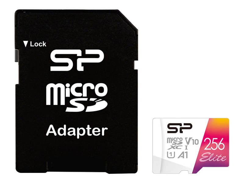 Silicon Power Elite - flash memory card - 256 GB - microSDXC UHS-I