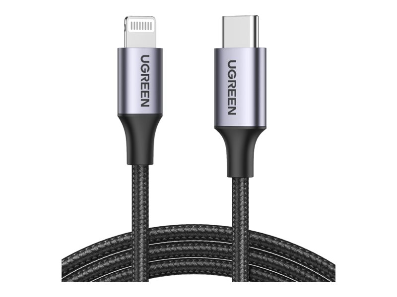 UGREEN USB-C <-> Lightning - 1m - Sort