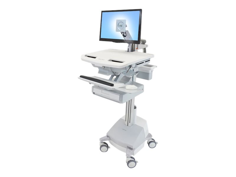 Ergotron StyleView Vogn med hjul LCD-display/tastatur/mus/CPU/notebook/stregkodescanner Op til 24"
