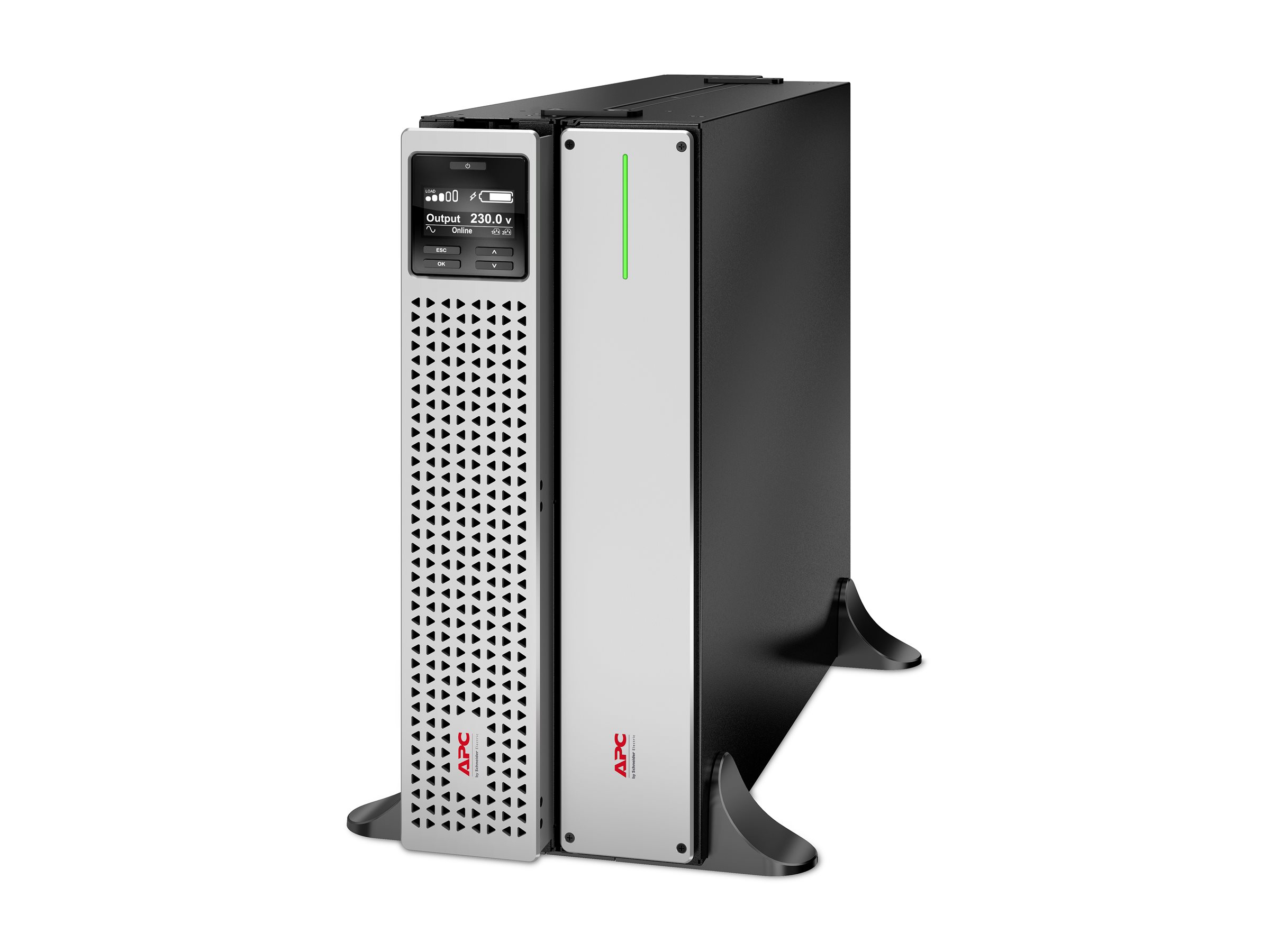 APC Smart-UPS On-Line SRTL2200RM4UXLI-NC - UPS (rackversion) (høj densitet) - AC 220/230 V - 1980 Watt - 2200 VA - Litiumion - output-stikforbindelser: 8 - 4U - 1.83 m ledning - sort med sølvfrontkant - med APC UPS Network Management Card