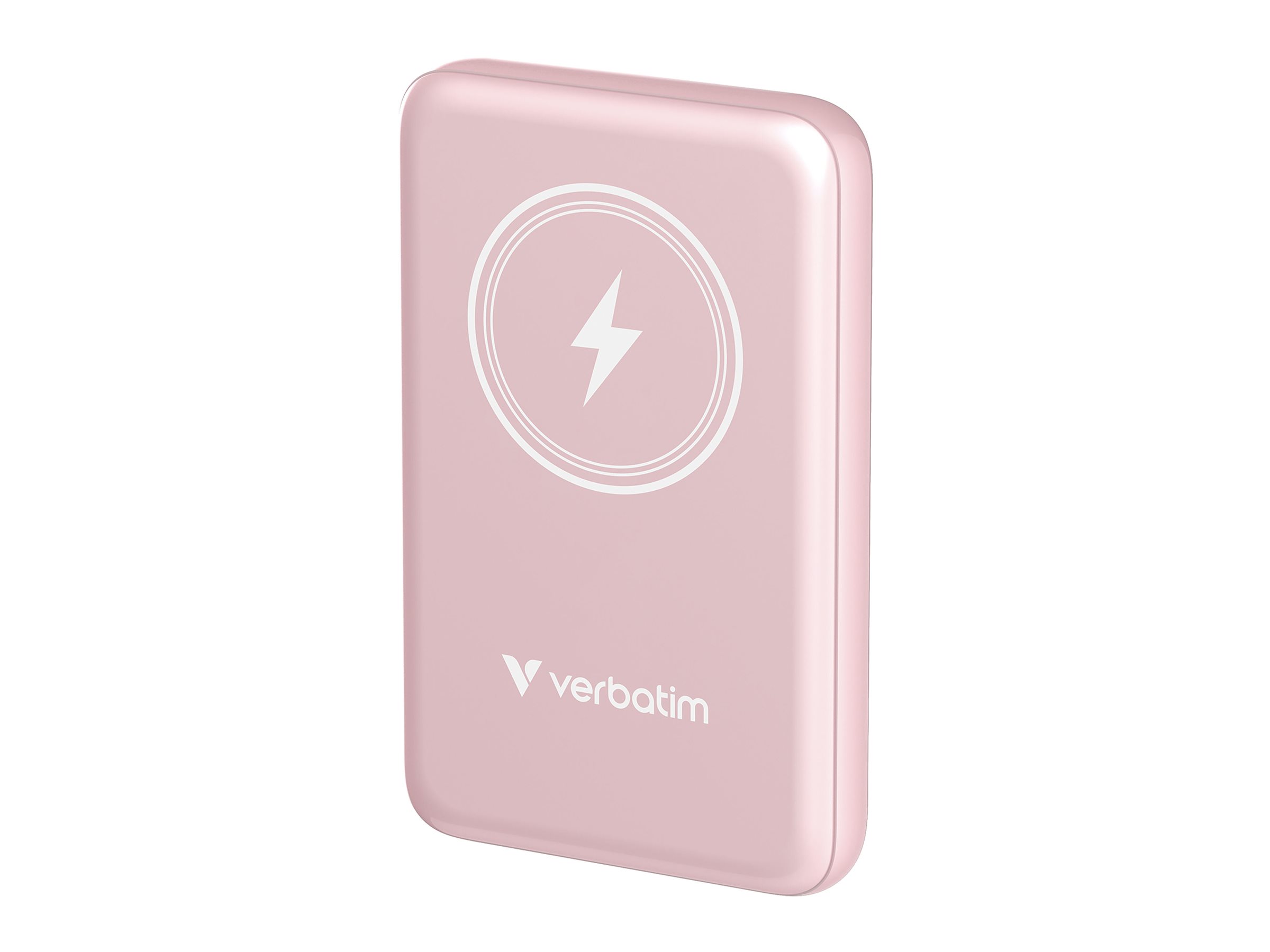 Verbatim Charge 'n' Go magnetisk trådløs powerbank 10.000 mAh - pink