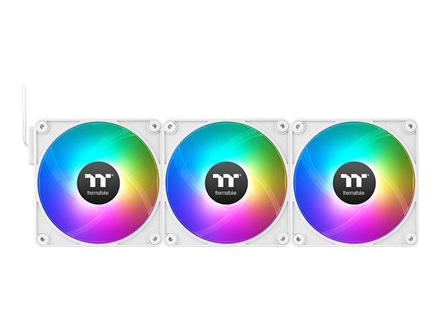 THERMALTAKE 120 mm RGB kabinetventilator - CL-F190-PL12SW-A (3-pack, hvid)