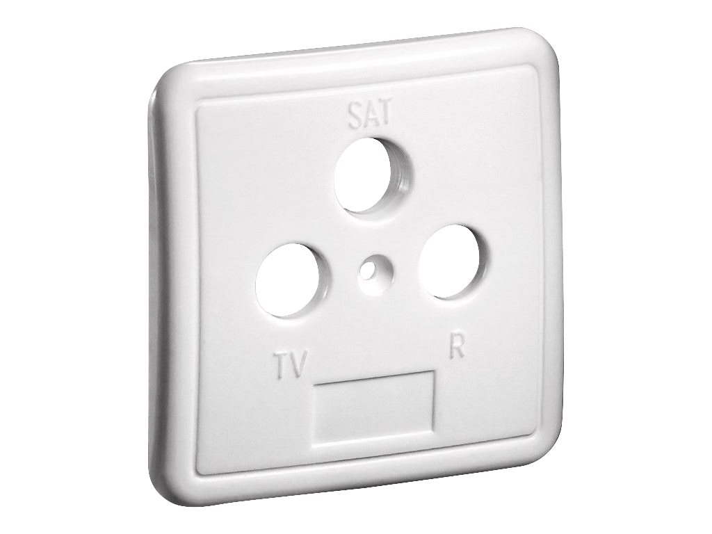 Pro 3 holes cover plate for antenna wall sockets white