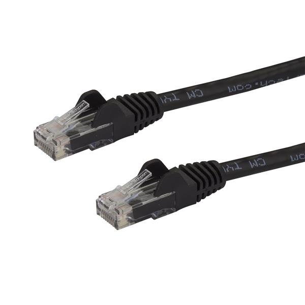 StarTech.com 1m CAT6 Cable - Black Snagless CAT 6 Wire - 100W RJ45 UTP 650MHz Category 6 Network Patch Cord UL/TIA (N6PATC1MBK) CAT 6 Ikke afskærmet