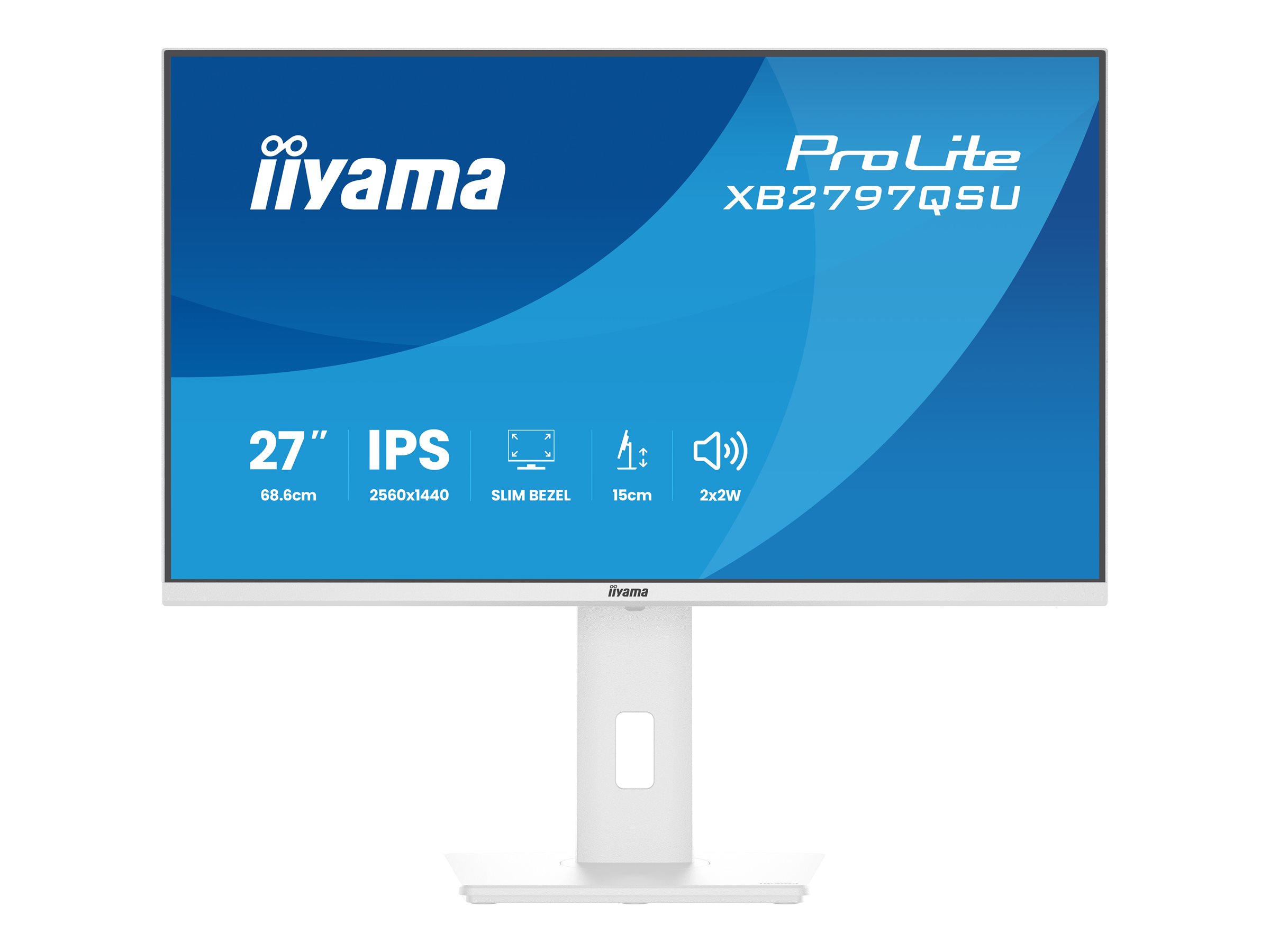 iiyama ProLite XB2797QSU-W1 27" IPS 2560 x 1440 (2K) HDMI DisplayPort 75Hz