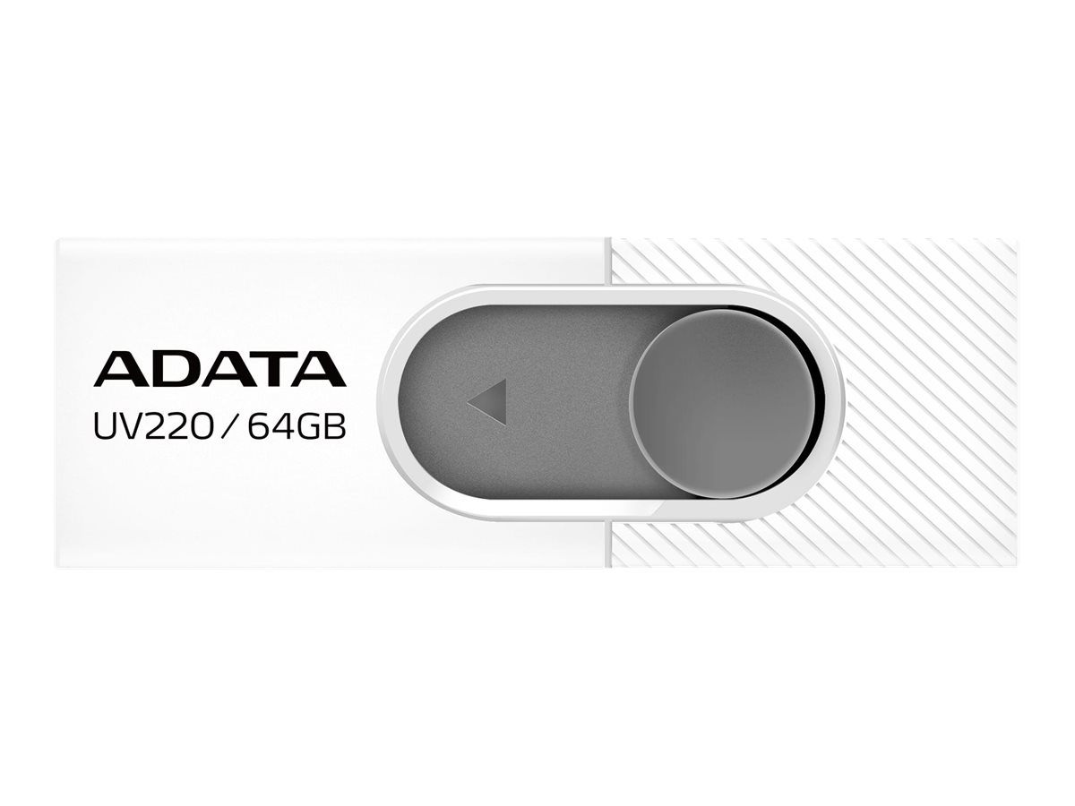 ADATA UV220 64GB USB 2.0 USB stick Grå Hvid