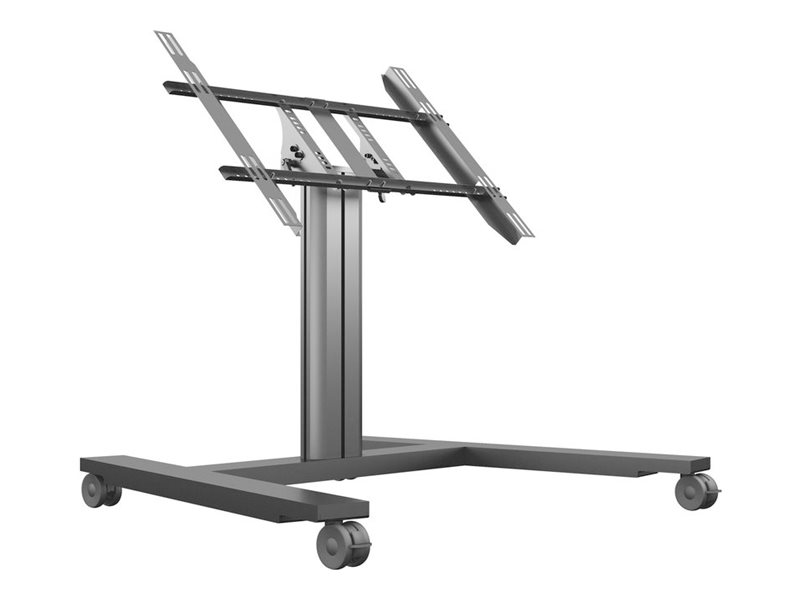 Multibrackets M Public Display Stand 80 HD Wheelbase Single - Vogn med hjul - for LCD display - aluminium - sort - skærmstørrelse: 32-55 - monteringsgrænseflade: op til 700 x 400 mm - output: 220 V