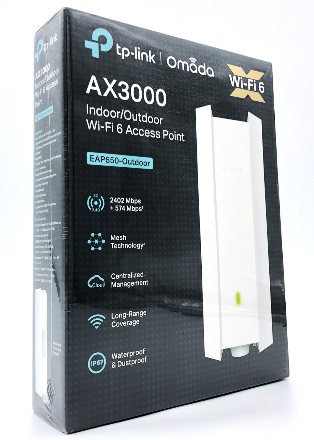 Tp-link Omada Eap650-outdoor 3000 Mbit/s Hvid Strøm Over Ethernet (poe)