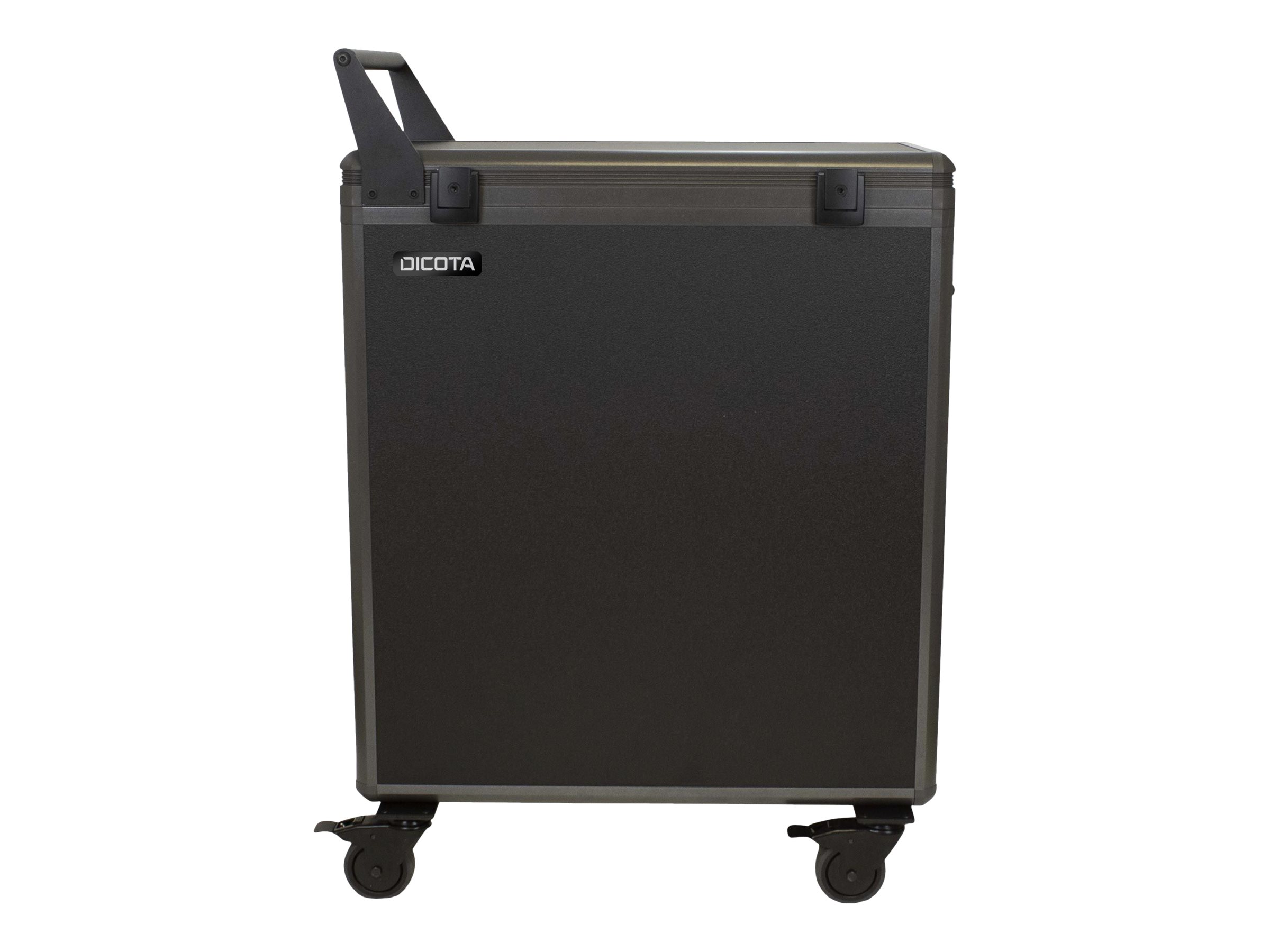 DICOTA - Vogn med hjul (kun opladning) - robust - for 20 tablets/notebooks - låsbar - aluminium (kasse) - sølv - output: AC 230 V