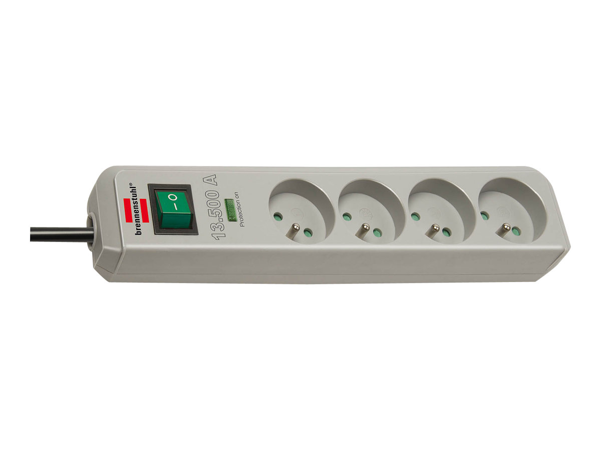 brennenstuhl Eco-Line Strømstødsbeskytter 4-stik Grå
